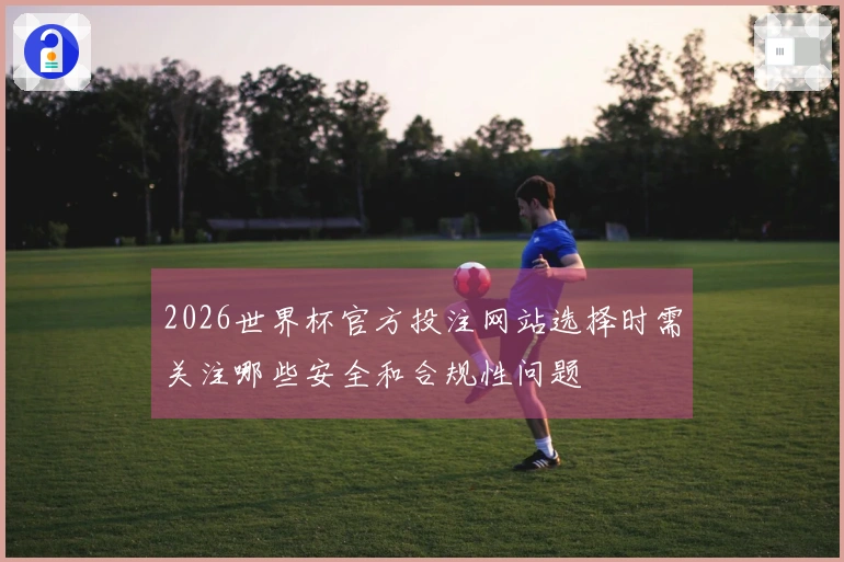 2026世界杯官方投注网站选择时需关注哪些安全和合规性问题
